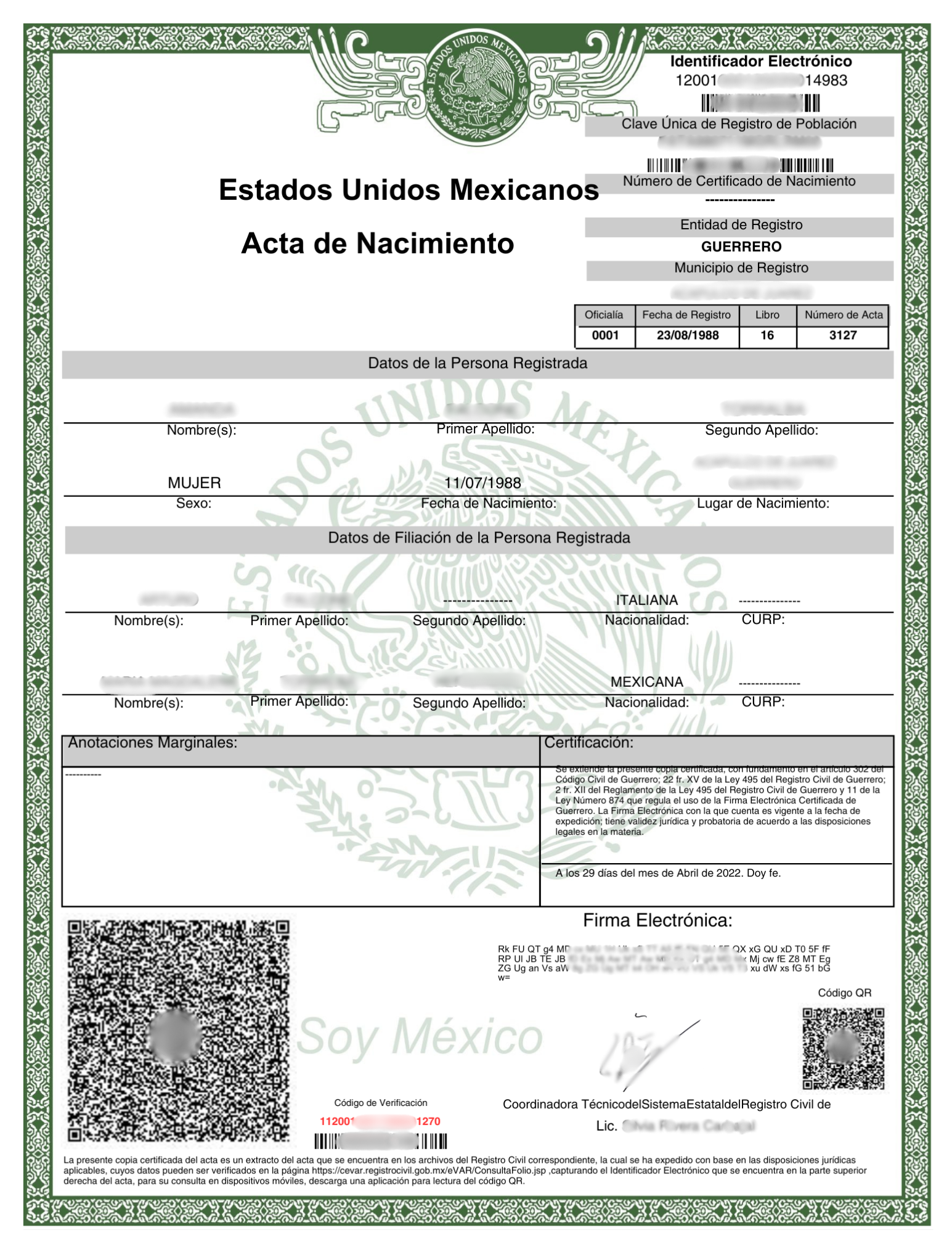 Acta de nacimiento - Imagen 3