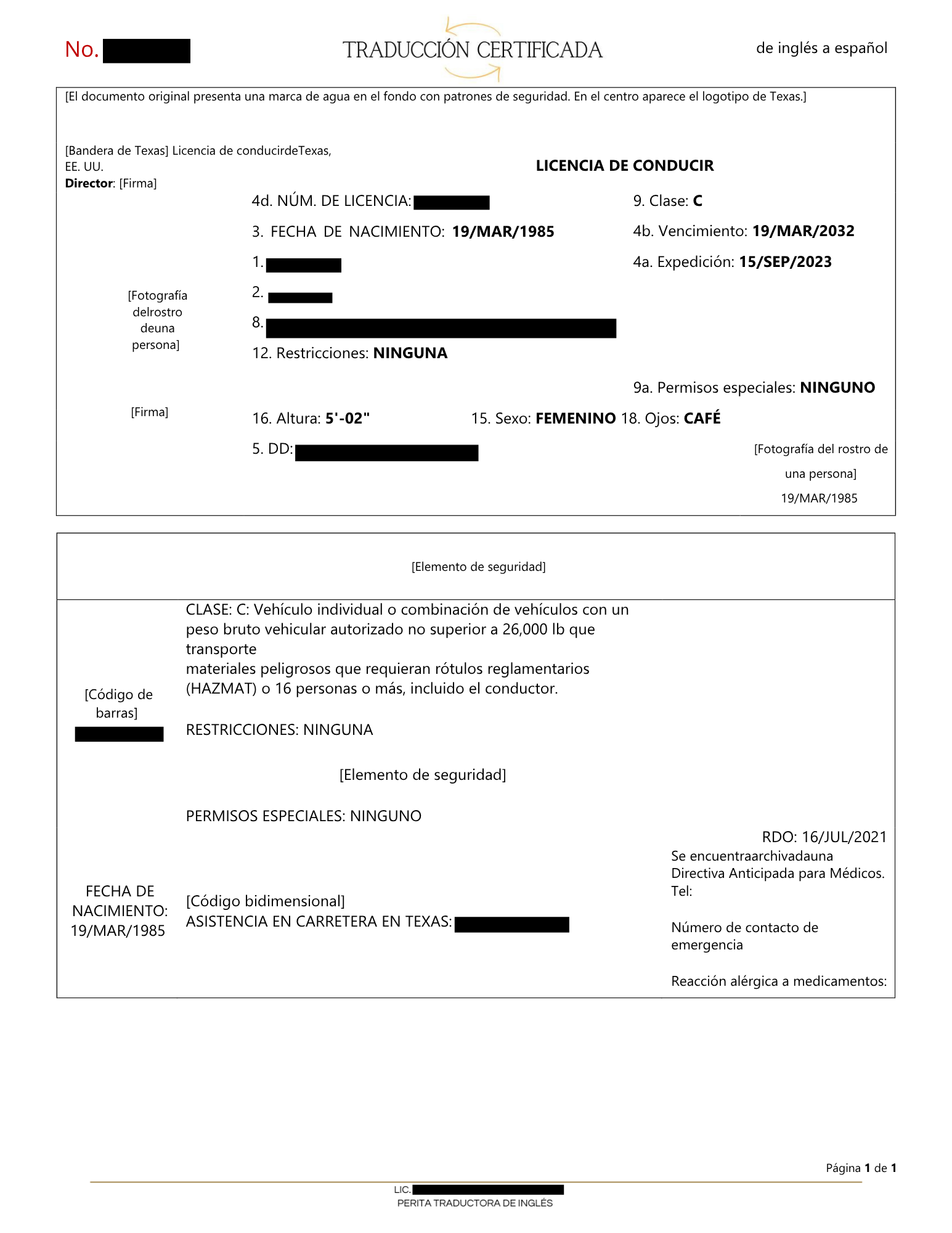 Licencia de conducir - Imagen 4